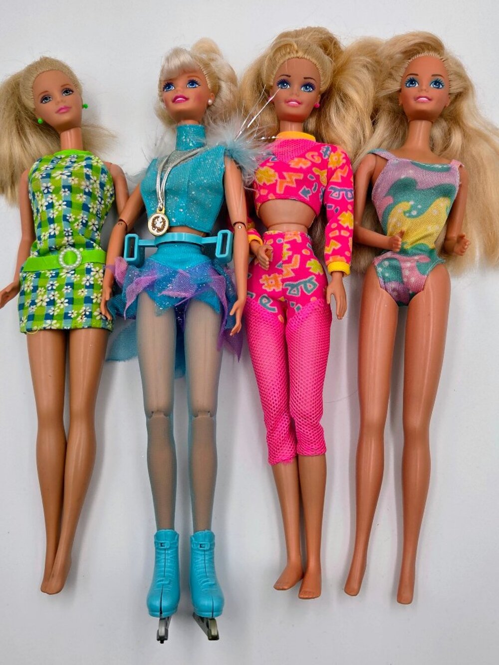 Barbie Doll Lot Bathtime Fun Pretty In Plaid USA Olympic Skater Workin’